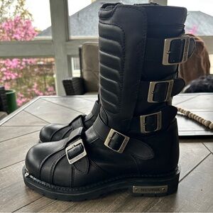 HARLEY DAVIDSON SIDE LIGHT BOOTS MENS SIZE 10.5 MOTORCYCLE BOOT